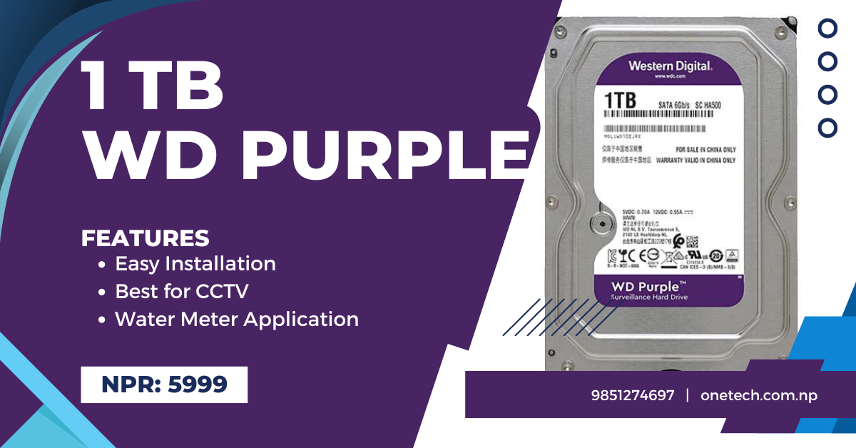 WD Purple Hard Disk Price in Nepal | 500 GB, 1TB, 4TB